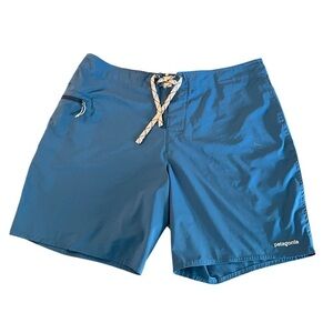 PATAGONIA MENS BLUE SWIM TRUNKS SIZE 38